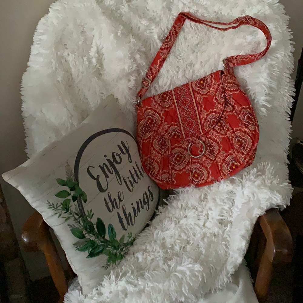 Vera Bradley Red and White Shoulder Bag